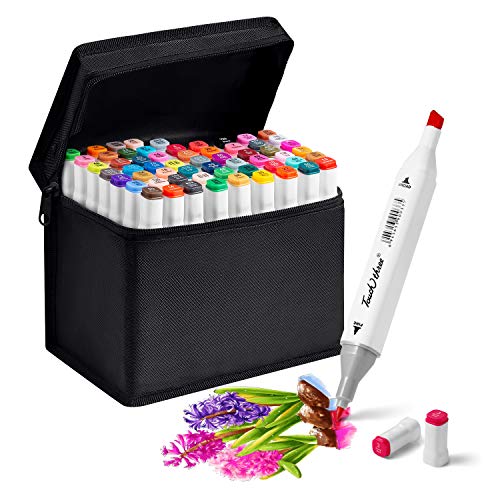 COOLTIME Marqueur graphique nécessaire 60 couleurs pour dessin, coloriage et soulignement-Anime 60 couleurs (blanc)