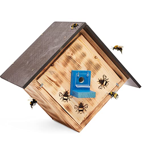 Woid Herz Casa para abejorros de alta calidad para colgar (H11), caja para abejas, suspensión para abejas, bloqueo de polillas de cera Cover