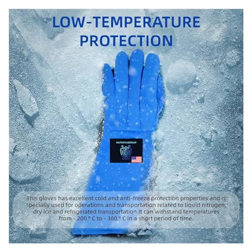 SafeGuardian Luvas criogênicas de baixa temperatura LN2 luvas protetoras de nitrogênio líquido luvas