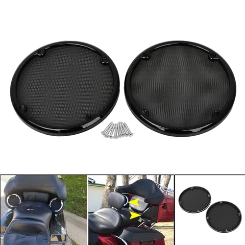 Image of Motorcycle Rear Speaker Grill Mesh Cover for Harley Electra Glide FLHTCU FLHTK Road Glide Ultra FLTRU Tri Glide Ultra FLHTCUTG 2014-2023
