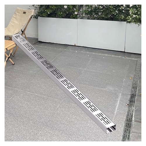 Grille de caniveau acier inoxydable durable, crépine égout allongée de 2 m pour extérieur
