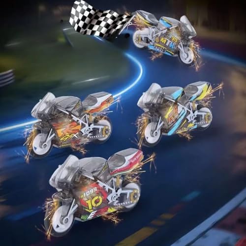 Generic Sparkling Stunt Bike Toy Keychain for Kids - Image 4