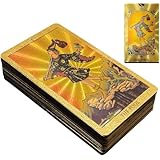 [AiO JAPAN] 【占術講師・響子先生監修】 タロットカード ゴールド オラクルカード 運命のカード1枚 ポーチ付き 初心者向け 可愛い かわいい 風水 占い 占いグッズ (ゴールドタロット（ポーチ 2.神秘の魔法陣パープル）)