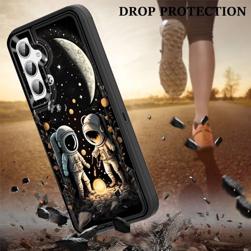 BFUKVOU for Galaxy A15 5G Case, Dust-Proof Port Cover, Full Body Silicone Rubber Covered, Non-Slip Drop-Proof Phone Case for Samsung Galaxy A15 5G 6.5 inch 2023,Space Astronaut - image 5