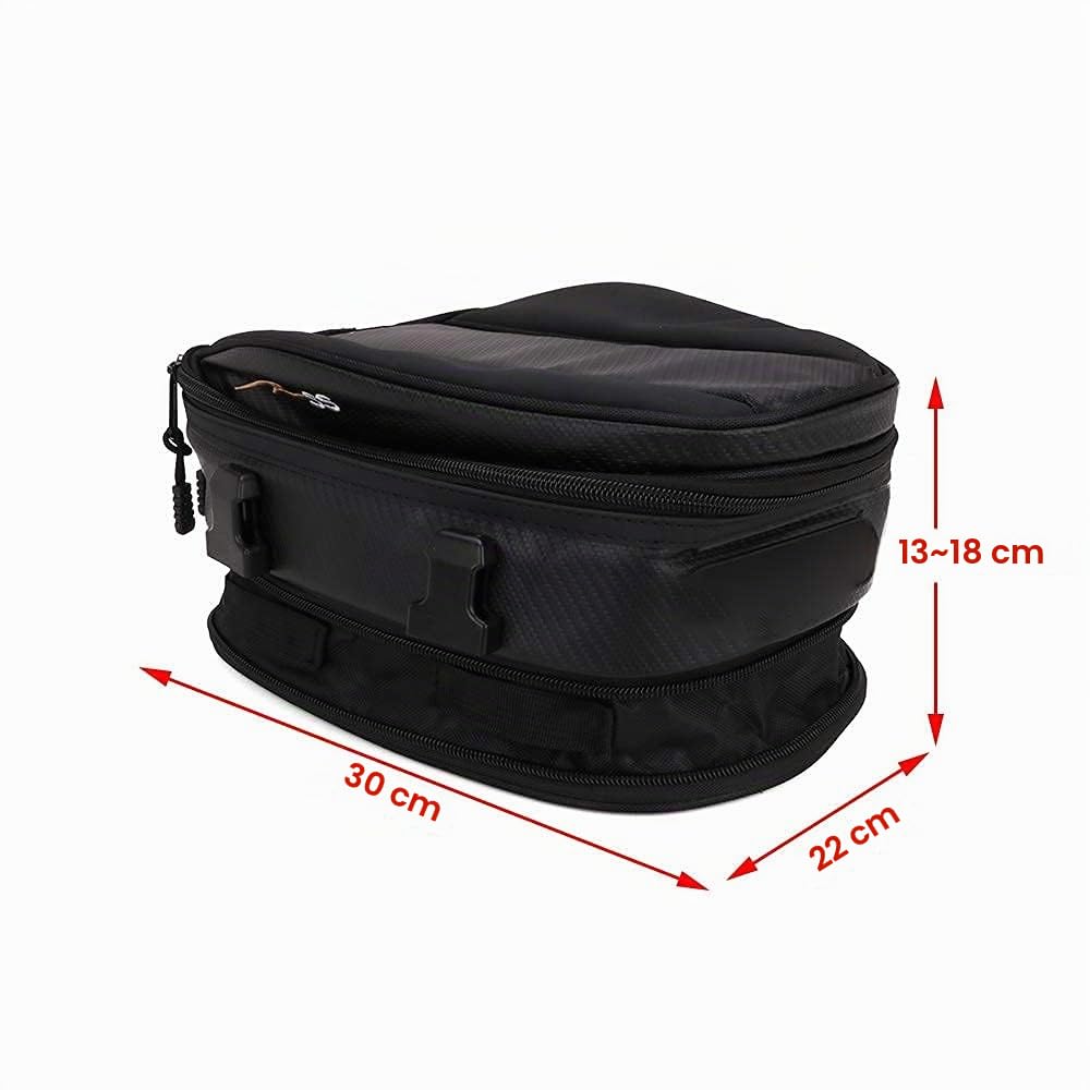 AnXin - Alforja para motocicleta, impermeable, bolsa de equipaje para el asiento trasero, multifuncional, de piel sintética, bolsa de deporte, 15 litros
