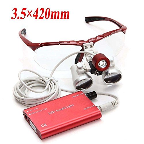 LEVIN dentale chirurgica medica lenti di ingrandimento chirurgiche binoculari dente aerztlich 3.5 X 420 mm