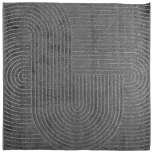 Tapis lavable et antidérapant Palmeras grand format anthracite - 4