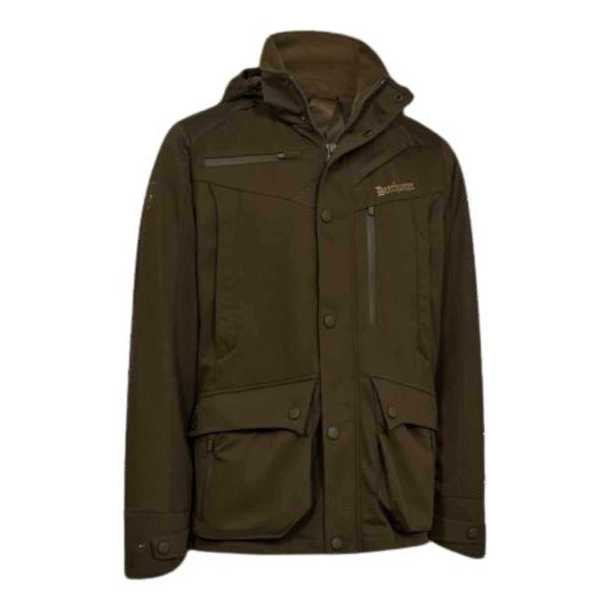 Deerhunter Brown Muflon Pro Light Jacket – Waterproof Hunting Jacket With Game Pocket, Radio Storage & Detachable Hood
