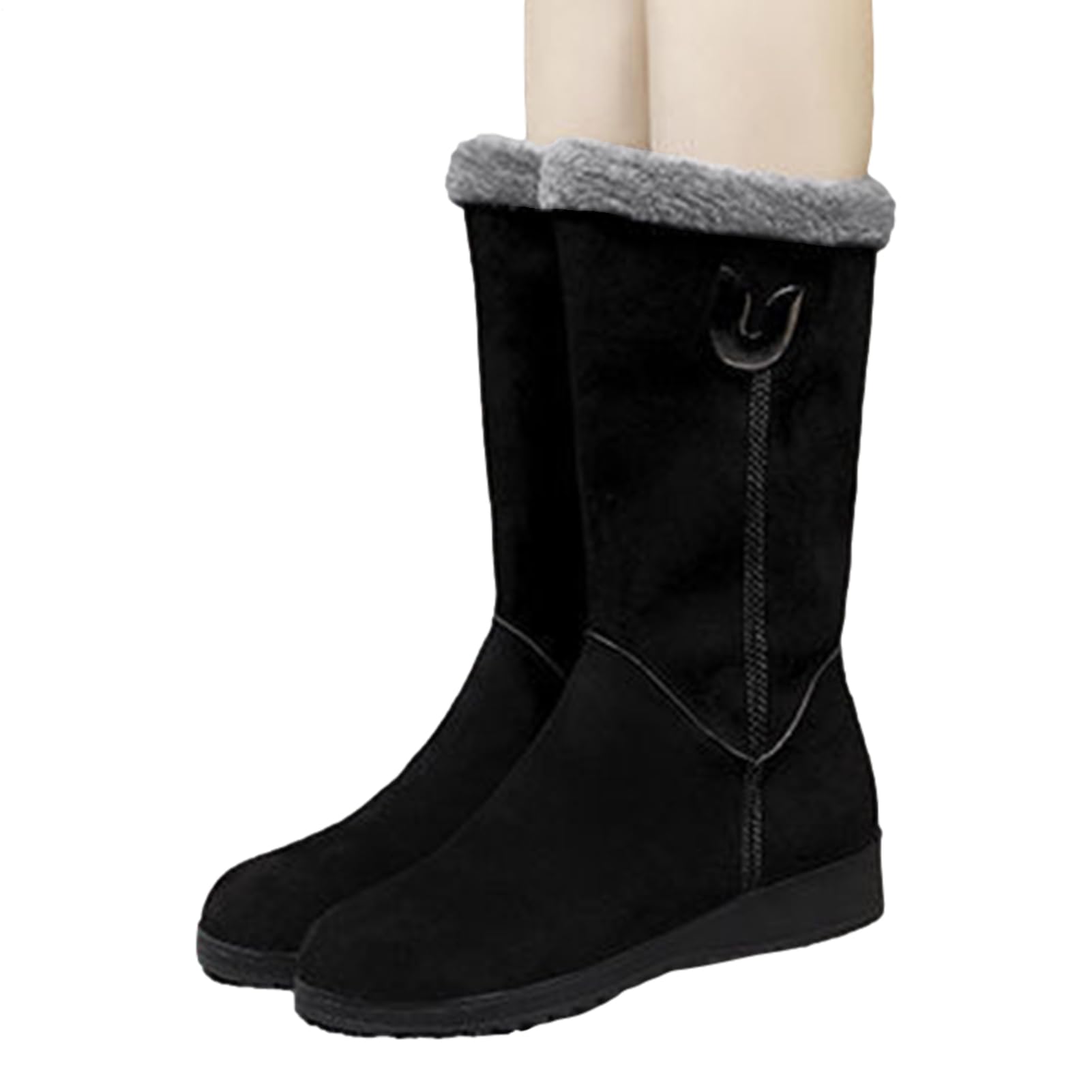 Generisch Botas de nieve de invierno para mujer, impermeables, cálidas, cómodas, aisladas, medias, botas de invierno impermeables y antideslizantes para clima frío