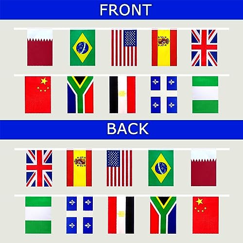 Consummate 224 Countries International World String Flags Banner Set Small Mini National Bunting Fla