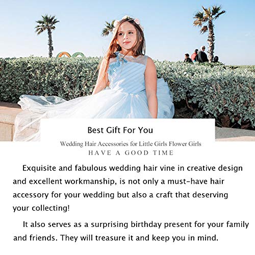 Prdgirl 𝗪𝗲𝗱𝗱𝗶𝗻𝗴 𝗛𝗮𝗶𝗿 𝗔𝗰𝗰𝗲𝘀𝘀𝗼𝗿𝗶𝗲𝘀 𝗳𝗼𝗿 𝗞𝗶𝗱𝘀, Princess Headpiece White Flower Headband Pearl Hair Dress For Girl And Flower Girls Cute Bridal Wedding Hair Band #TOP5