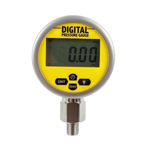 Medidor de presión hidráulica digital de 2400PSI Sensor de presión Manómetro de presión con conector NPT de 1/4 de pulgada Entrada de base