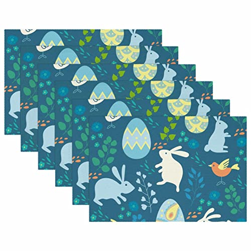 Set de table œuf et lapin pour éviter les rayures et taches de plat