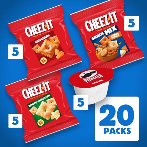 Cheez-It, Pringles Variety Pack Snacks, Lunch Snacks, Family Size (20 Packs) - image 5