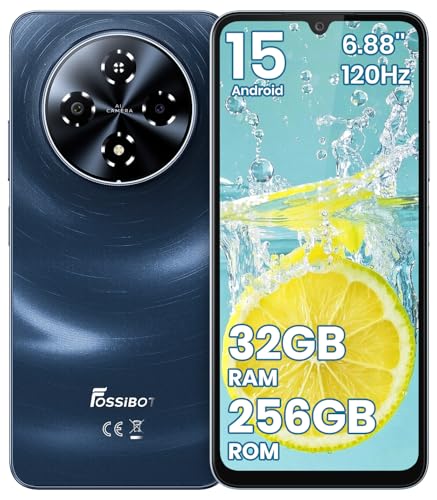 FOSSiBOT S5 Pro SIM�t���[ �X�}�z �{�� 32GB RAM+256GB ROM �ő�1TB�g�� Android 15 �X�}�z �I�N�^�R�A 6.88�C���`HD+ ���� 120Hz���t���b�V�����[�g �A���h���C�h �X�}�z 6000mAh�o�b