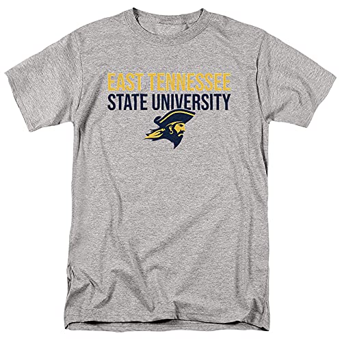 East Tennessee State University Official Stacked, Athletic Heather, L