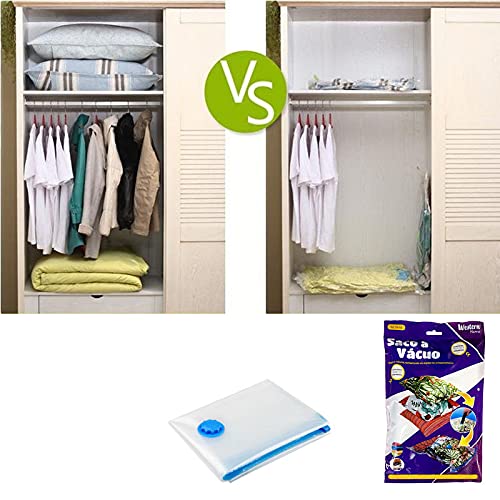 Kit 7 Saco à Vácuo Roupa Edredom Cobertor 70 x 100 cm Western