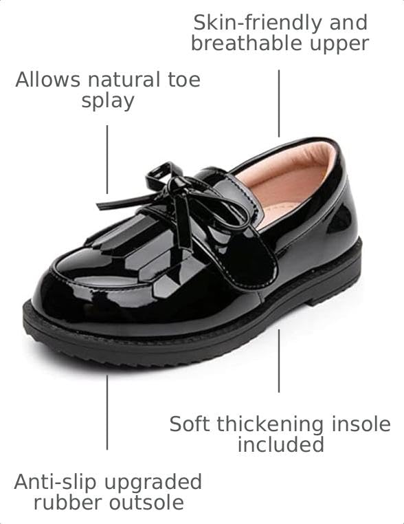 Image of kkdom Girl's Classic Tassel School Uniform Shoes British Style Oxford Shoes