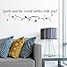 Price comparison product image Home Artwork Wall Stickers Christmas Decor, DIY Art Sticker Decal Mural, Smile Removable Art Vinyl Quote Background Wall Decals Home Decor for Kitchen Bedrooms Living Room Bathroom