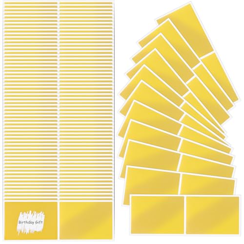 Lot de 100 autocollants à gratter - 50 x 70 mm - Étiquettes à gratter - À coller - Pour fête, jeux, cadeau, bricolage - Doré