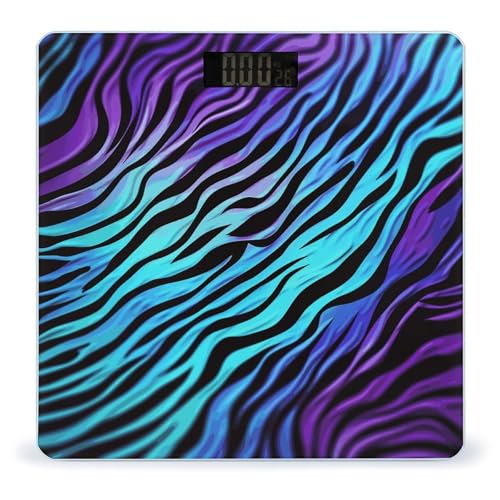 Báscula digital de baño camuflaje azul-verde púrpura miniatura 1