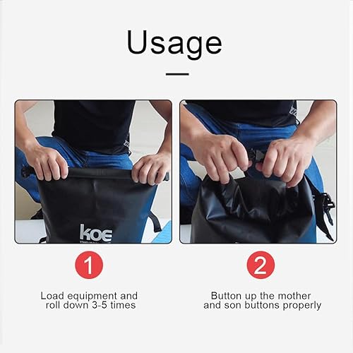 Miniatura 4 de Orgone Bolsas secas, mochila impermeable con cremallera y parte superior enrollable, bolsas de almacenamiento ligeras de 1540L para embarque, kayak,