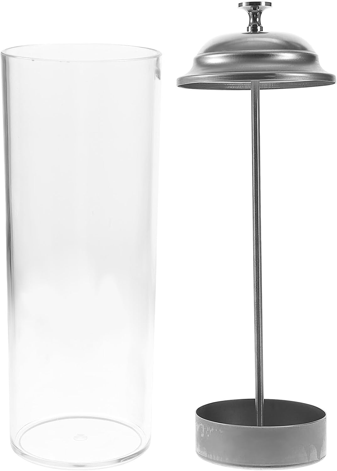 MAGICLULU Straw Holder Dispenser and Utensil Holder, Multipurpose Plastic Storage Bucket with Lid, Dustproof Straw Container for Home Kitchen and Beverage Counters