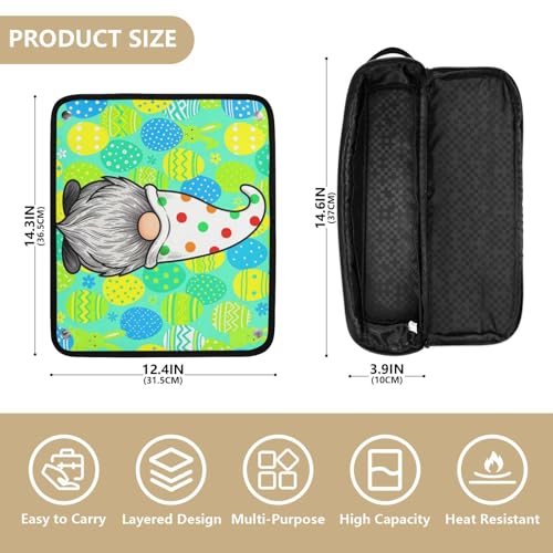 Bolso de viaje para herramientas de cabello con tapete resistente al calor removible, grande, para planchas, rizadores, secadores y más miniatura 4