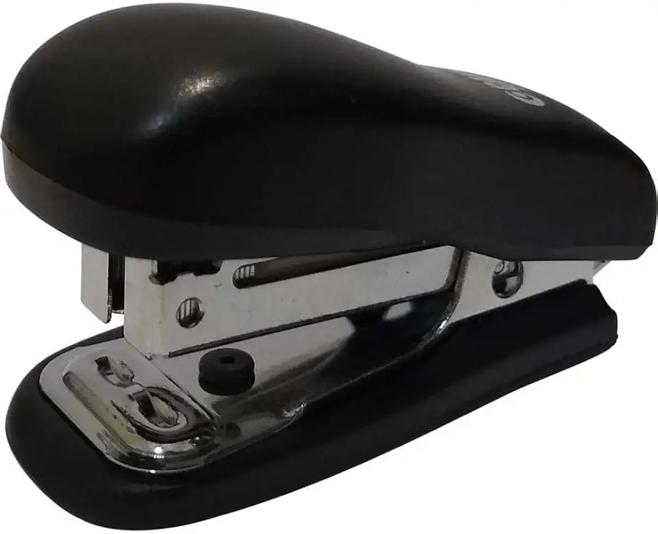 Grampeador Mini Preto C/Extrator P/10 Folhas - 01 Unidade Cavia, Multicor