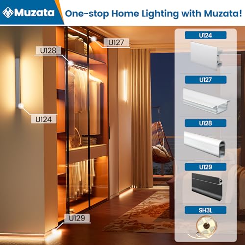 Muzata Tira de LED COB 5M 320 LEDs/m Blanco Cálido miniatura 4