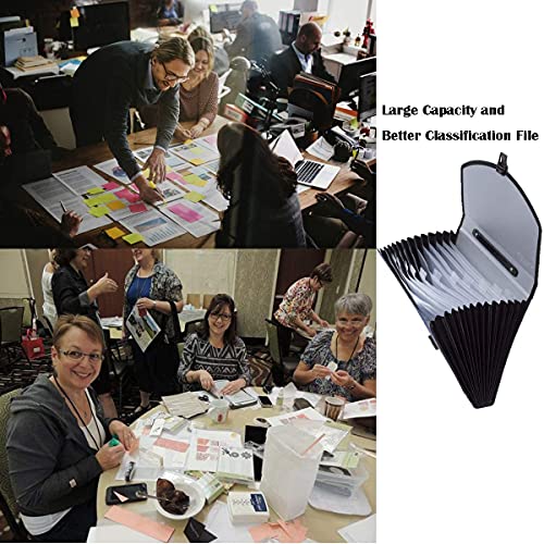 13 Pockets Expanding File Expandable Portable Expanding Accordion Folders Hand-Held Accordion File Document Folder File Organizer A4 And Letter Size #TOP5