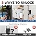 Eseesmart Long Shackle Fingerprint Padlock with APP Control - Waterproof Cabinet, Luggage, Outdoor Lock for Gym Locker, Suitcase, Cabinets, Gate