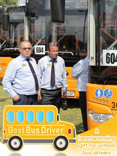 Image of Landical School Bus Ornament Appreciation Gifts Driver Pins Bulk Thank You Pins Birthday Essentials Accessories for Men Retired