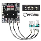 T100HS-W Power Amplifier Board Bluetooth5.2 TPA3221 Chip 2.0 Channel 100W×2,Audio Power Amplifier with Front Panel