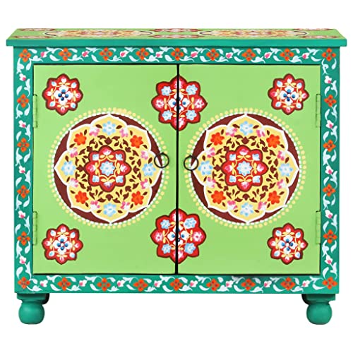 Aposss Horizontal Lockers, Porch Cabinet, Hall Cabinets, Hand Painted Sideboard Multicolor 27.6"X13.8"X23.6" Solid Mango Wood For Home, Office, School #TOP1
