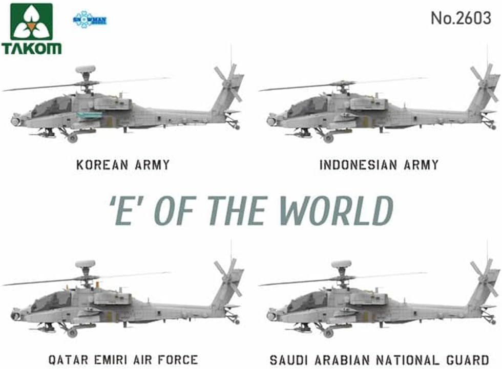 Tacom 1/35 Korean Army AH-64E World E Attack Helicopter Limited Edition Plastic Model TKO2603