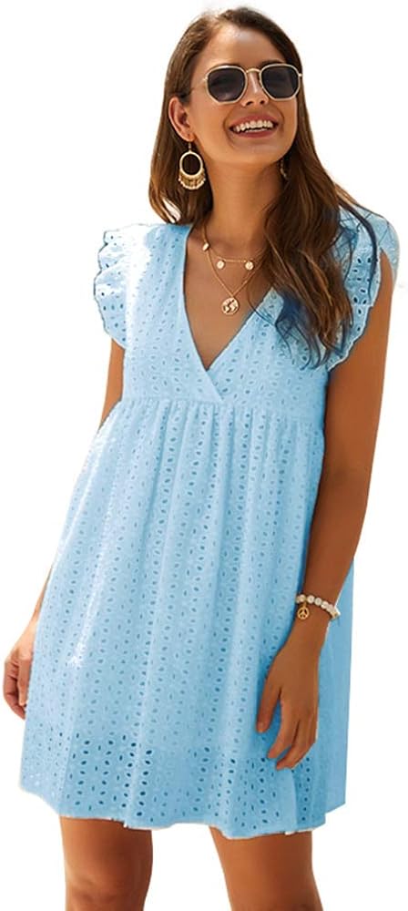 White flowy mini dress Clearance