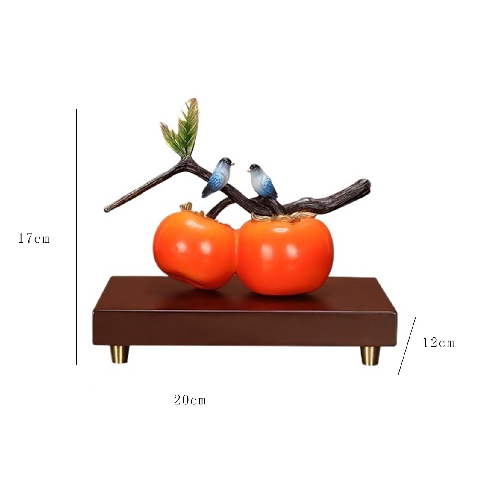 Figuras de Caqui for decoración del hogar y la Oficina, Estatua latón Feng Shui, Que trae Buena Suerte Salud