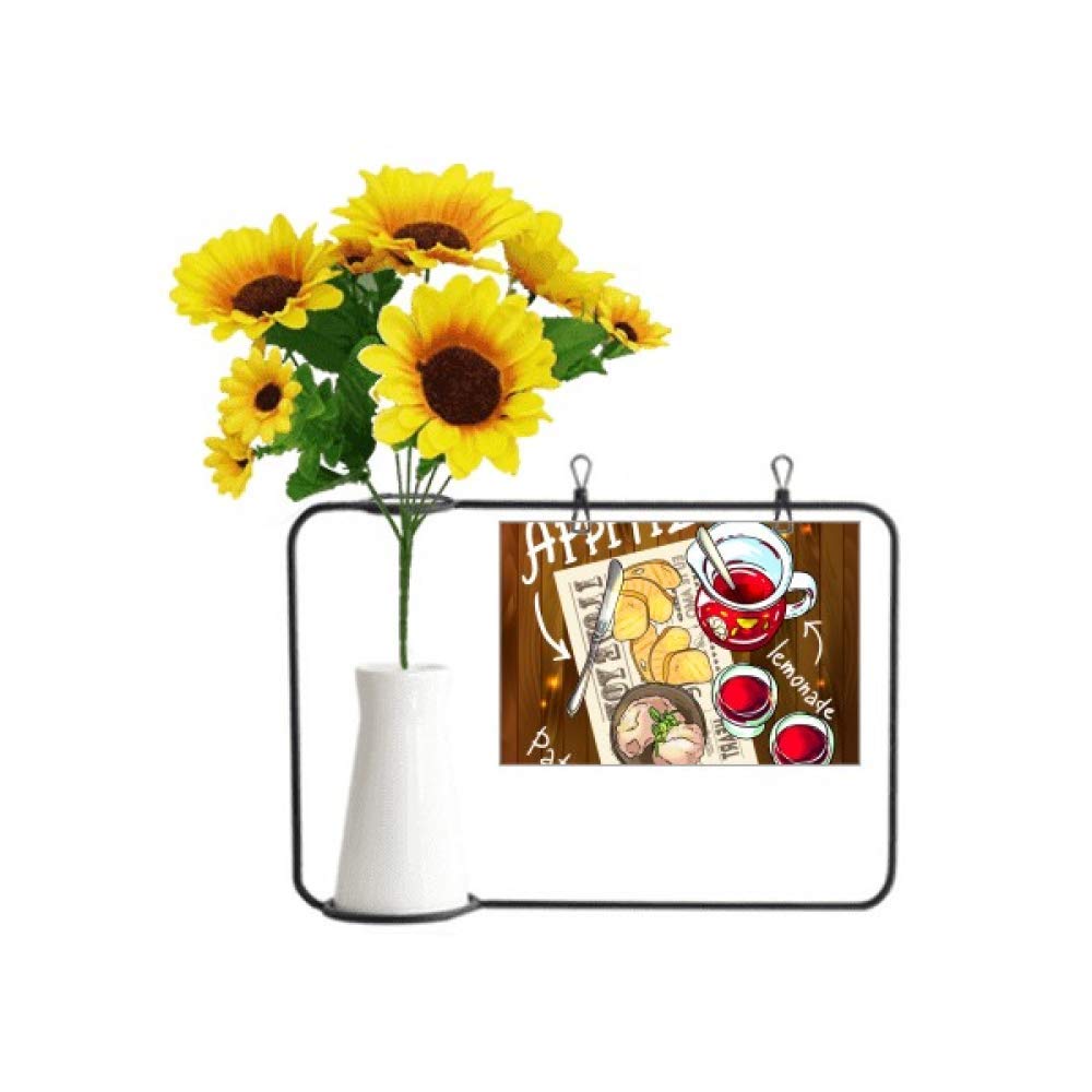 Tournesol artificiel et carte de bénédiction pour un décor sans entretien