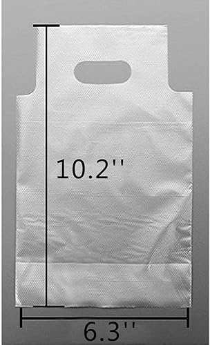 Miniatura 3 de 100 bolsas de embalaje de plástico de polietileno con mango transparente para beber, portabebidas, para entrega, portavasos, bar, restaurante,