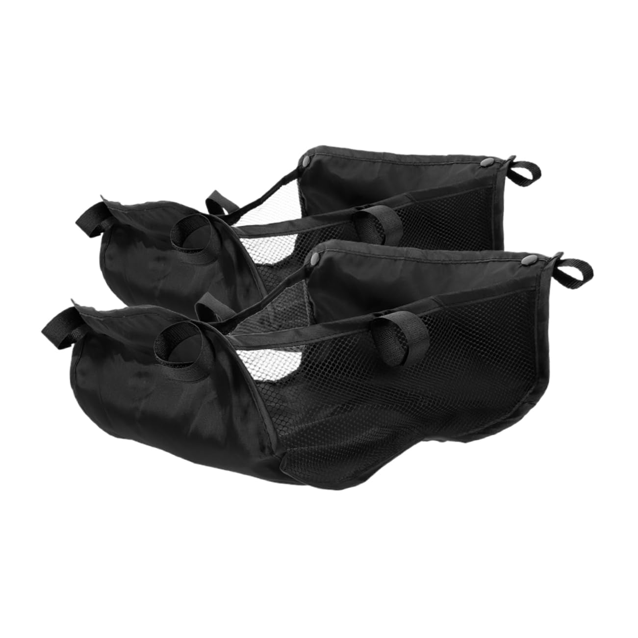 MUCKLILY 2Pcs Stroller Storage Basket Large Capacity Organizer for Stroller Pushchair Bottom Net Bag Lightweight and Portable Design for Easy Carrying and Organization