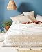 White Cotton Tassel Duvet Cover,Full Queen,86inx90in