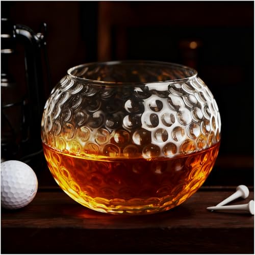 Golf Gifts for Men – 1 Pack 10 OZ Golf Ball Whiskey Glass