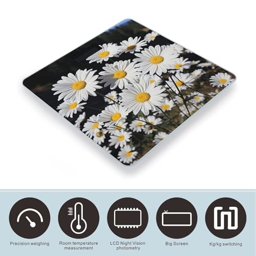 Báscula digital White Daisy para baño y cuerpo miniatura 3