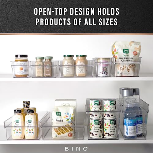 image for BINO | Plastic Storage Bins, Large - Shallow | THE HANDLER COLLECTION 