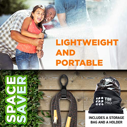 Expandable Garden Hose Kit 50-100 ft - Superior Strength 3750D - 4-Layers Latex, Extra-Strong Brass Connector- 10-Way Durable Zinc Water Spray Nozzle 2 Way Pocket Flexible Splitter (100FT ONLY) - Thumbnail 4