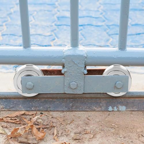 Gudwells GW011 4 Inch V-Groove Slide Gate Wheel Solid Steel Sliding Wheel Dual Sealed Bearing thumb #4