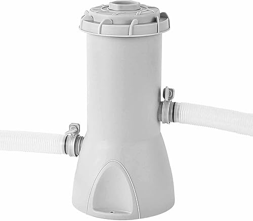 Miniatura 5 de MYCENSE Bomba de filtro de piscina de 1000 galones para piscinas sobre el suelo, enchufe estadounidense, reutilizable con filtro de cartucho de