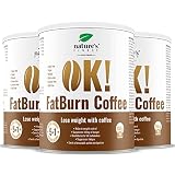 Nature's Finest OK!FatBurn Coffee | Kaffeegetränk mit 5 in 1 Wirkung für mehr Energie und zum Abnehmen | Mit aktiven Inhaltsstoffen L-Carnitin, Holunderbeere und Guarana