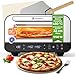 Elektrischer Pizzaofen – 6 Programme, 1700W, max. 450°C, geeignet für 32cm Pizzen – 5-in-1-Multifunktion: Pizza, Grillen, Warmhalten, Backen und Kochen (Black)